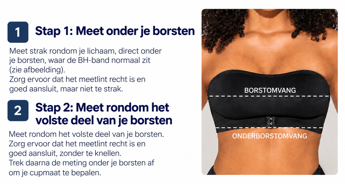 Zo meet je je onderbustemaat en borstomvang